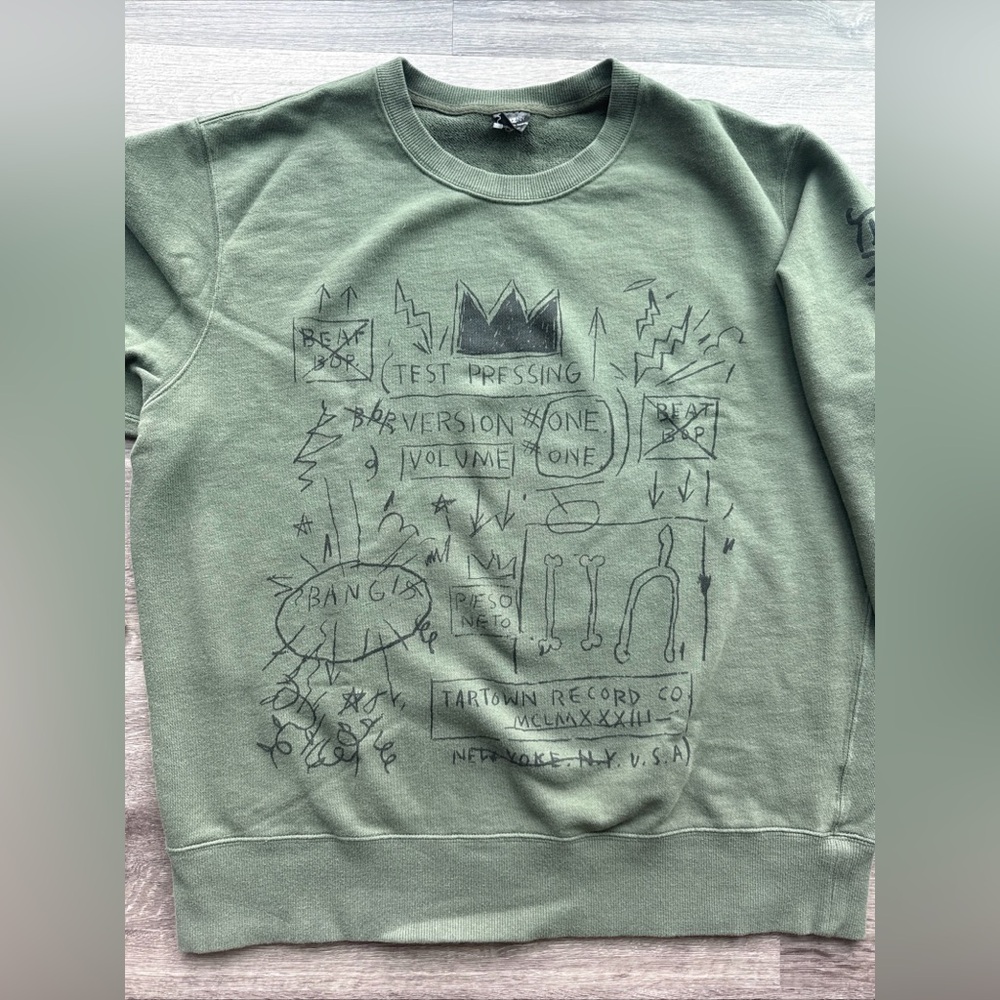 Green Basquiat Crewneck Sweatshirt XL X MoMa special edition sweater